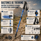 Bastones de Trekking Plegables Telescópicos para Senderismo