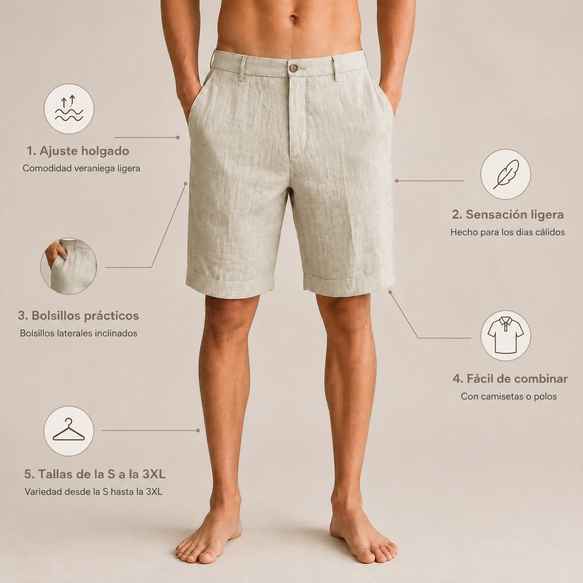 Bermudas de playa de verano para hombre | Verano informal