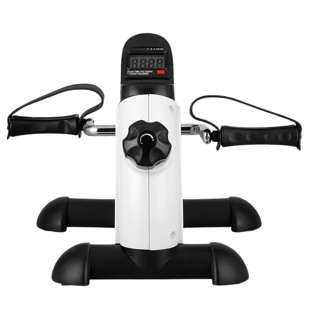 Bicicleta estática portátil de pedales para debajo del escritorio con resistencia ajustable y pantalla LCD