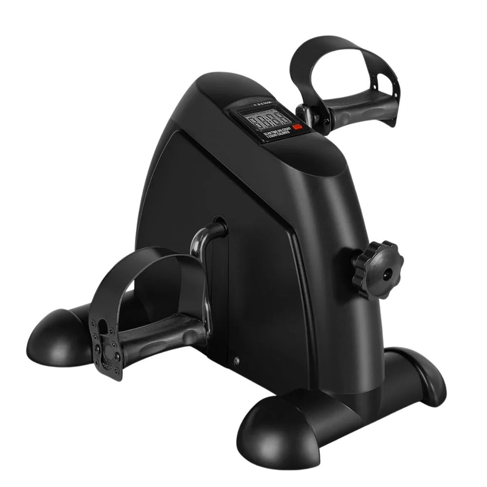 Bicicleta estática portátil de pedales para debajo del escritorio con resistencia ajustable y pantalla LCD