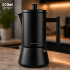 Percolador de café expreso RVS negro 200-500 ml Cafetera compatible con cafetera italiana Mokka Pot Thuis Kantoor