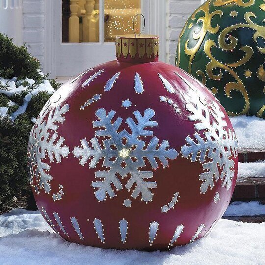 Bola decorativa inflable de Navidad para exterior de PVC