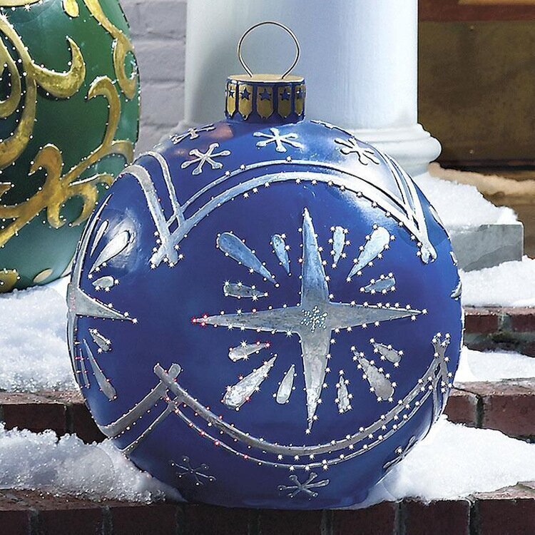Bola decorativa inflable de Navidad para exterior de PVC