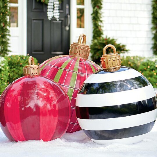 Bola decorativa inflable de Navidad para exterior de PVC