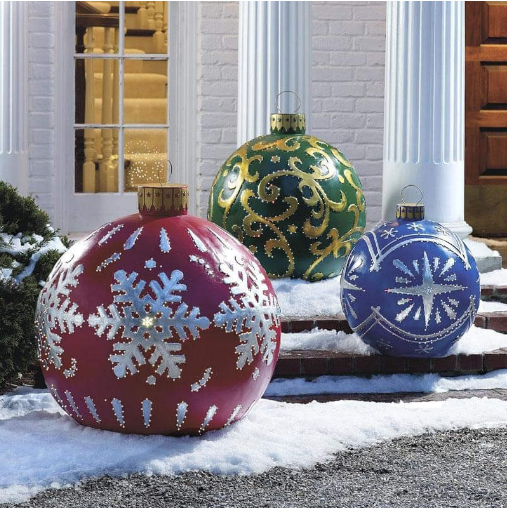 Bola decorativa inflable de Navidad para exterior de PVC