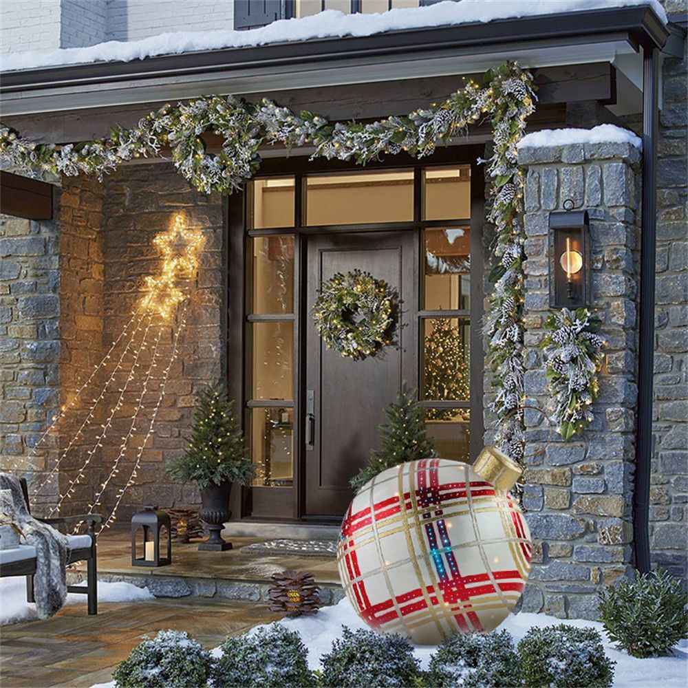 Bola decorativa inflable de Navidad para exterior de PVC