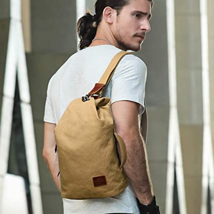 Bolso bandolera de lona impermeable con bolsillo antirrobo – MultiWear