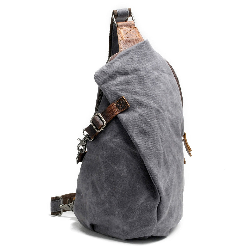 Bolso bandolera de lona impermeable con bolsillo antirrobo – MultiWear