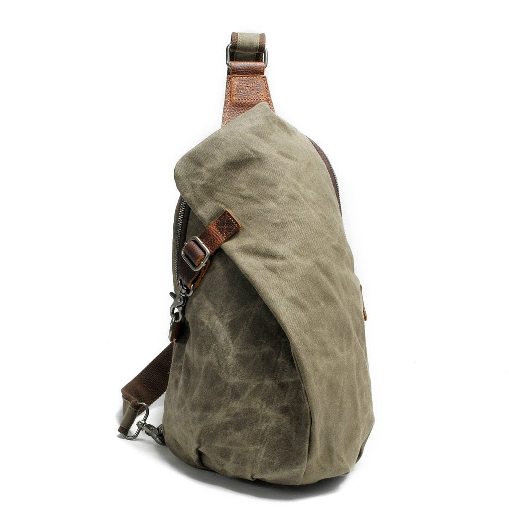 Bolso bandolera de lona impermeable con bolsillo antirrobo – MultiWear