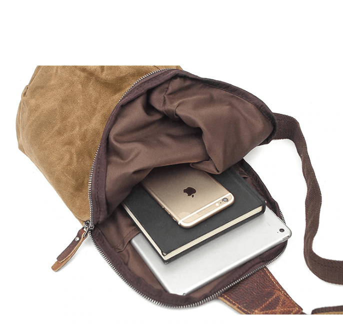 Bolso bandolera de lona impermeable con bolsillo antirrobo – MultiWear