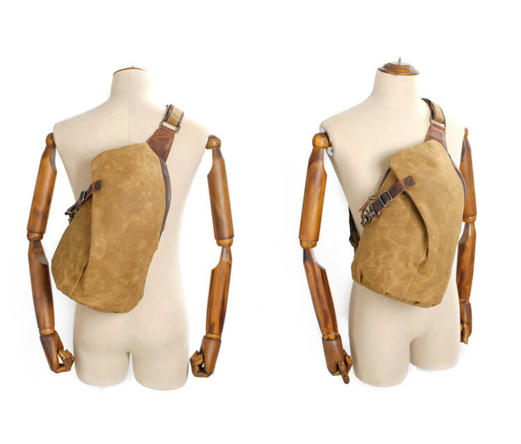 Bolso bandolera de lona impermeable con bolsillo antirrobo – MultiWear