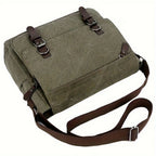 Bolso bandolera tipo mensajero de lona para hombre