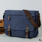 Bolso bandolera tipo mensajero de lona para hombre
