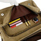 Bolso bandolera tipo mensajero de lona para hombre