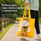 Bolso transportín para gatos con la cabeza al exterior para paseos y visitas al veterinario - Bolsa ligera de lona para 