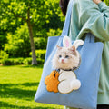Bolso transportín para gatos con la cabeza al exterior para paseos y visitas al veterinario - Bolsa ligera de lona para 