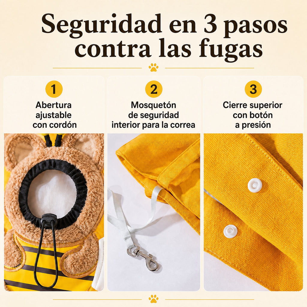 Bolso transportín para gatos con la cabeza al exterior para paseos y visitas al veterinario - Bolsa ligera de lona para 