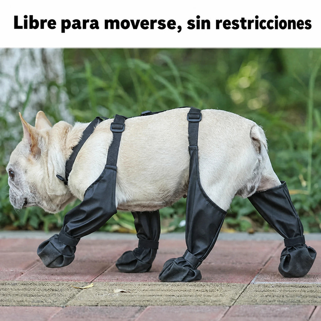 Botas ajustables antideslizantes para perros con protección para todo tipo de clima