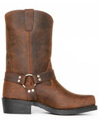Botas tipo harness para hombre, estilo resistente para el día a día
