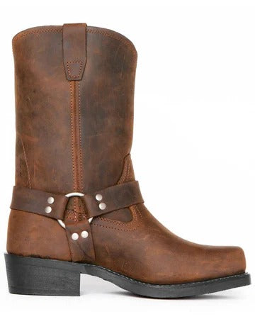 Botas tipo harness para hombre, estilo resistente para el día a día