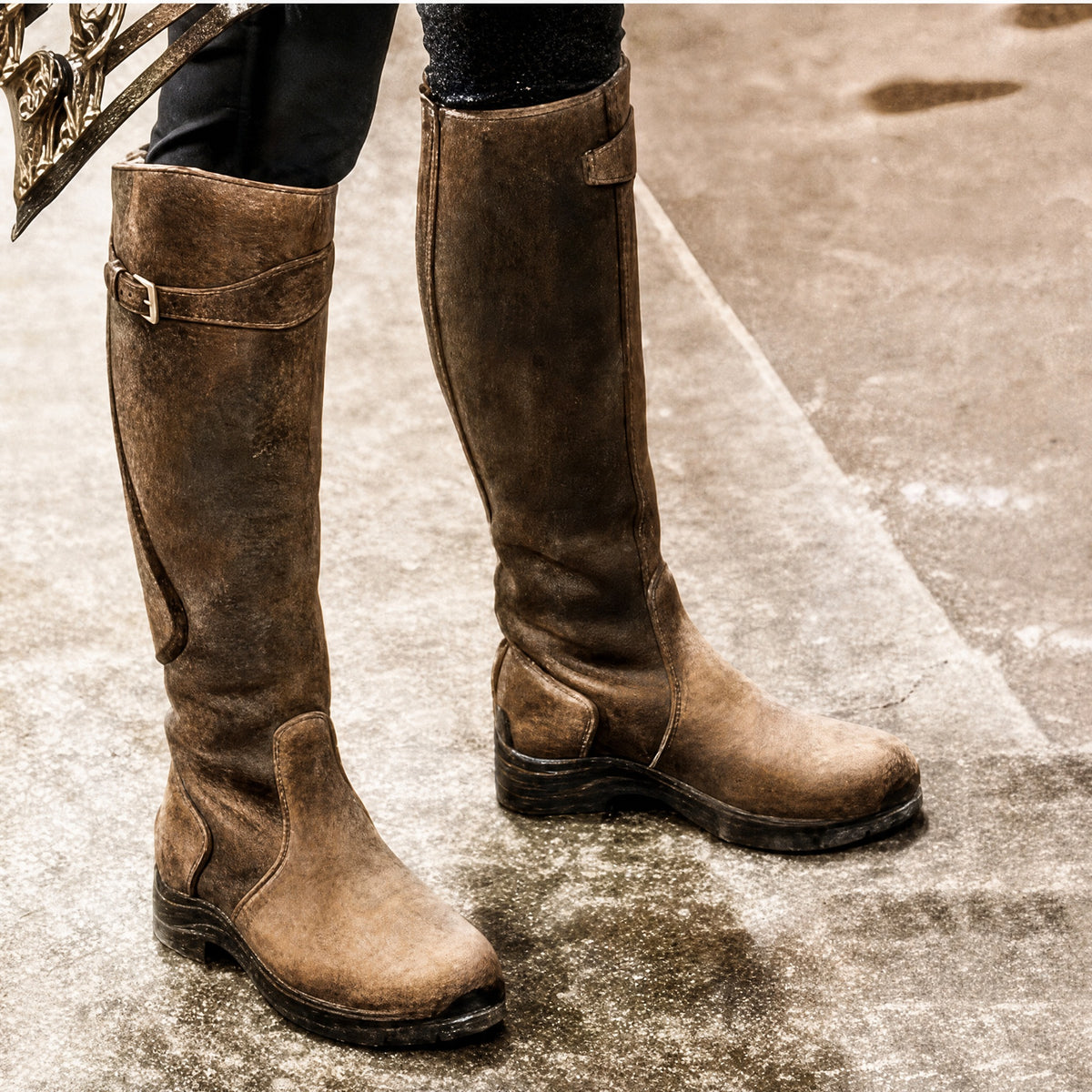 Botas de invierno de montar impermeables de piel