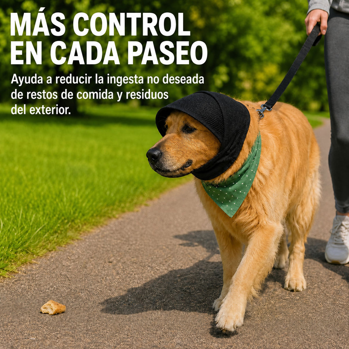 Bozal para perro transpirable anti-hurgar de para paseos - Capucha de malla que ayuda a bloquear restos de comida y basu