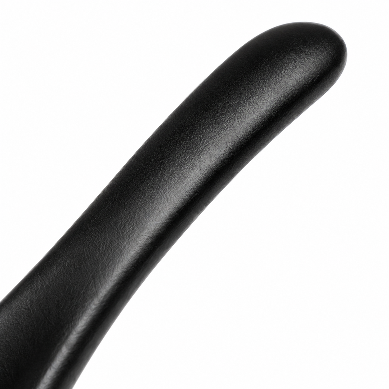 Cuchara de cerámica negra vista superior