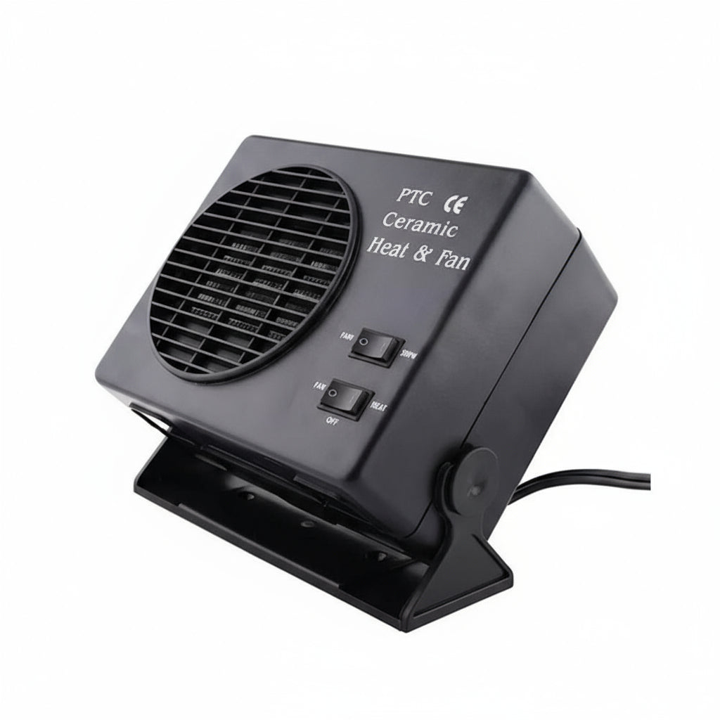 Calefactor cerámico para coche 12V | 150W-300W | Desescarchador portátil con termostato automático