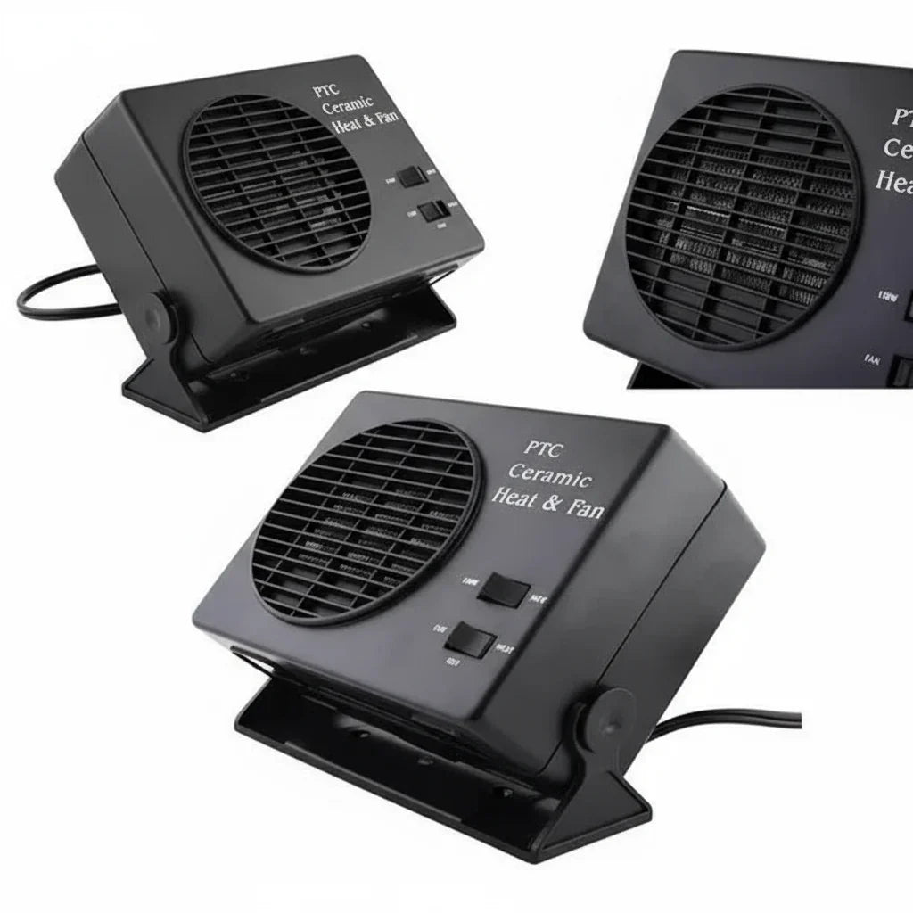 Calefactor cerámico para coche 12V | 150W-300W | Desescarchador portátil con termostato automático