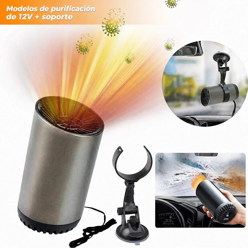 Calefactor para coche con descongelador y calentador rápido para portavasos
