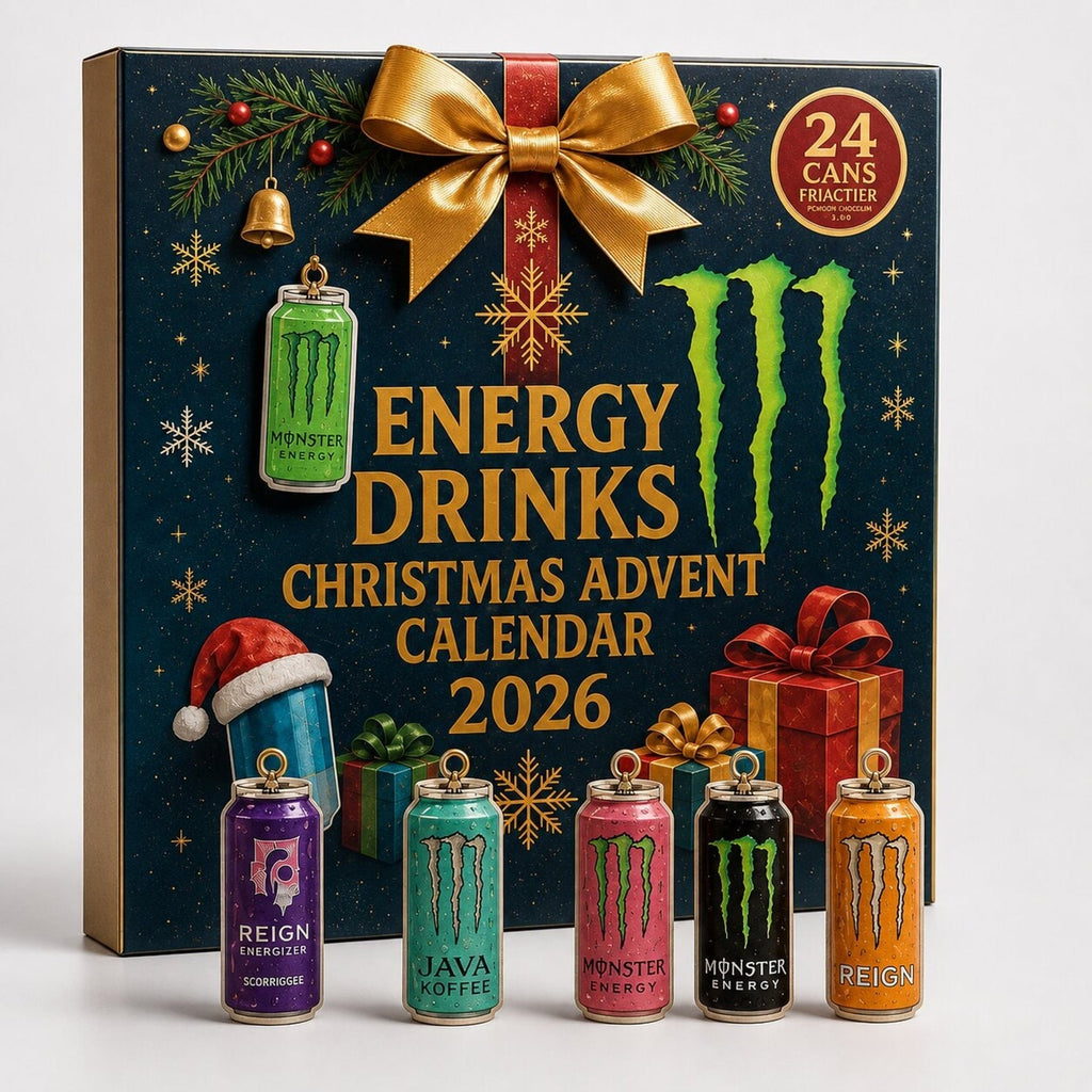 Calendario de Adviento Bebida Energética 24 Días Caja Cuenta Atrás de Navidad