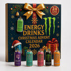 Calendario de Adviento Bebida Energética 24 Días Caja Cuenta Atrás de Navidad