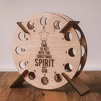Calendario de Adviento navideño en forma de árbol | Soporte de madera para cerveza y vino | Reutilizable de madera de ab