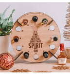 Calendario de Adviento navideño en forma de árbol | Soporte de madera para cerveza y vino | Reutilizable de madera de ab