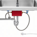 Calentador de agua instalado bajo el lavabo