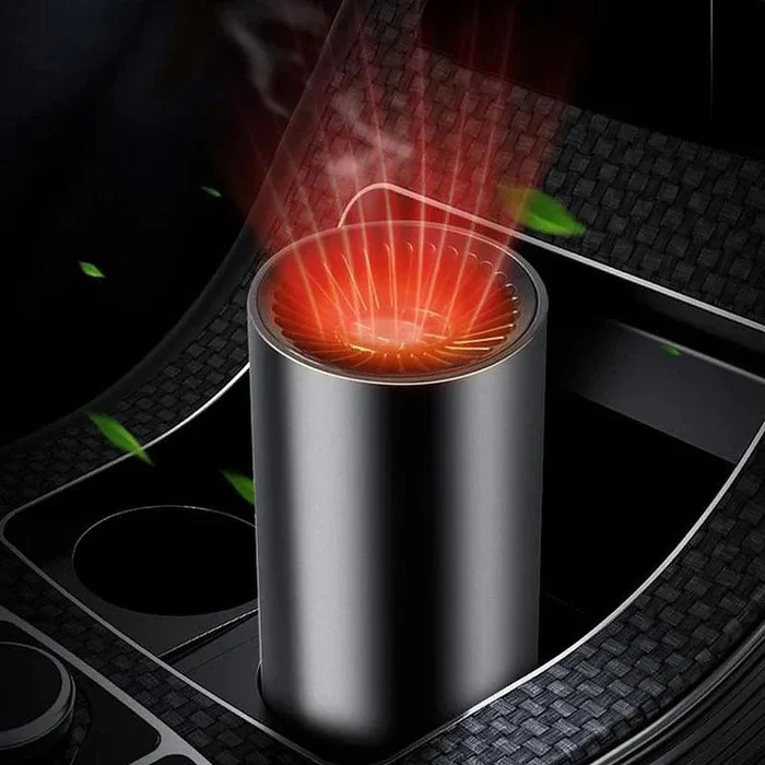 Calentador de aire caliente para coche en forma de taza - Calentamiento y enfriamiento rápidos ajustables, enchufe girat
