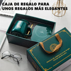 Calentador inteligente de taza de cerámica Posavasos calefactor Termostato eléctrico para calentar café Juego de taza pa