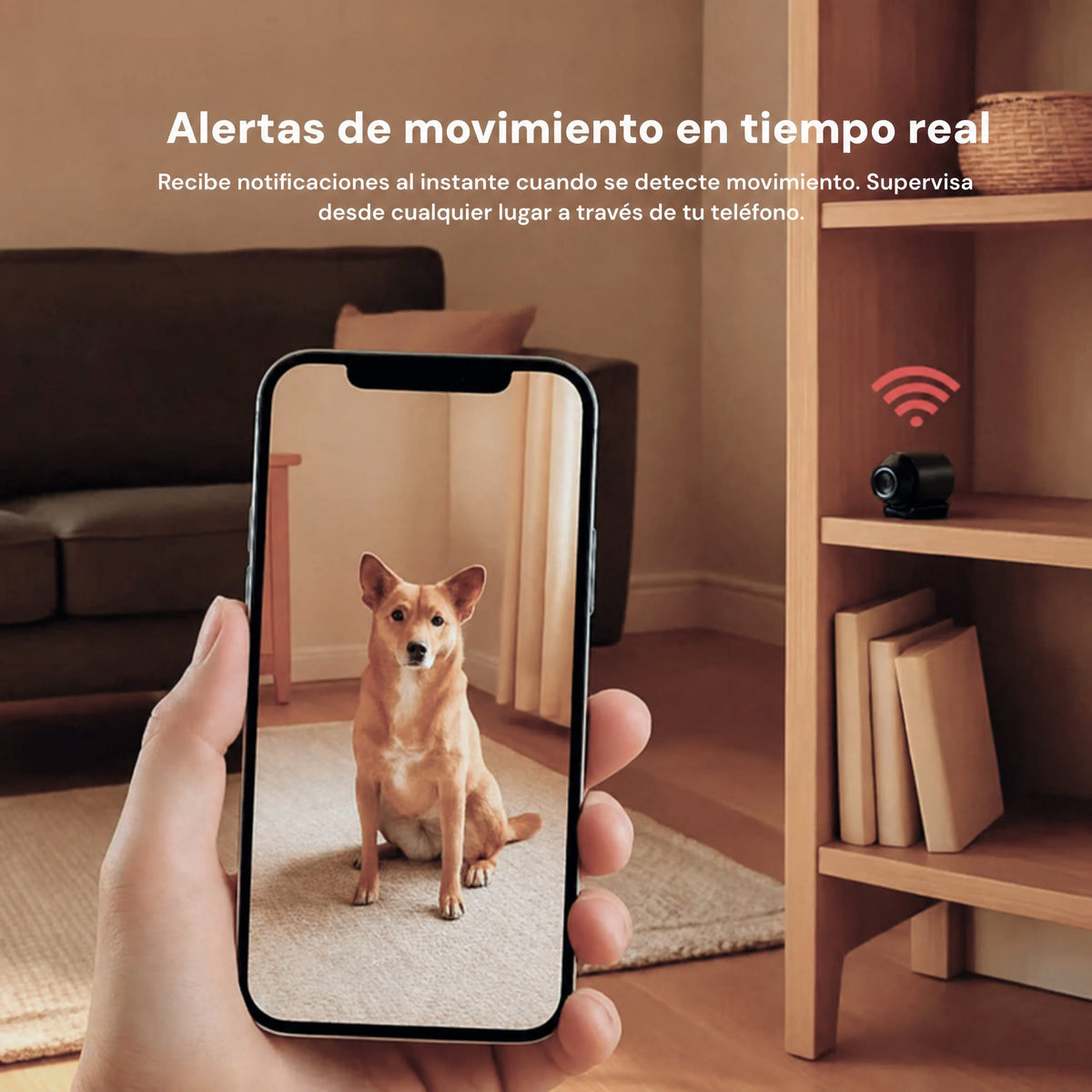 Cámara inalámbrica discreta con resolución HD 1080P y audio para monitorización