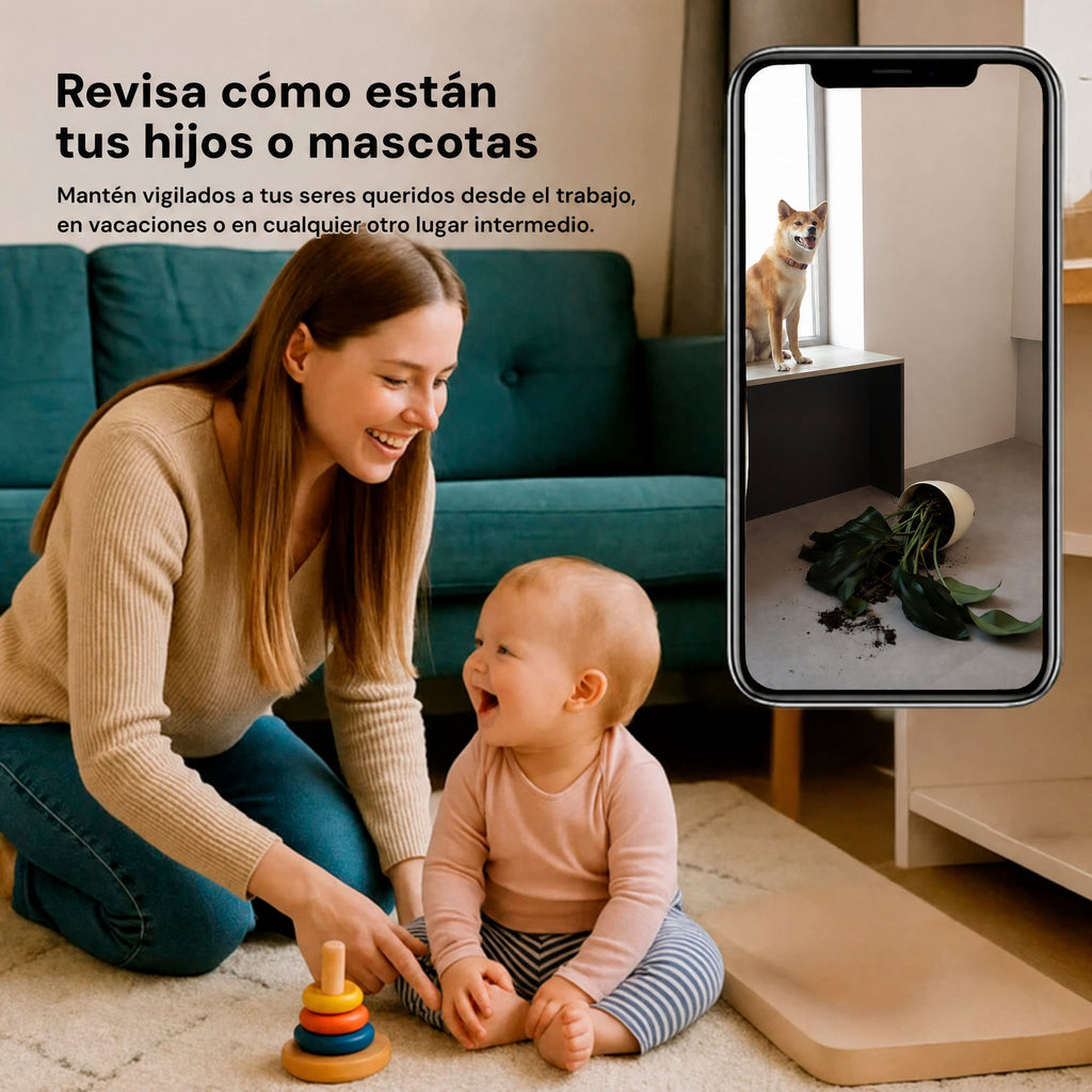 Cámara inalámbrica discreta con resolución HD 1080P y audio para monitorización