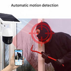 Cámara de vigilancia 4K espectacular con zona de energía con giro de 360° y 4G/Wi-Fi