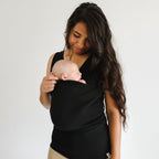 Camiseta de porteo con bolsa portabebés integrada y algodón elástico, lavable a máquina