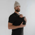 Camiseta de porteo con bolsa portabebés integrada y algodón elástico, lavable a máquina