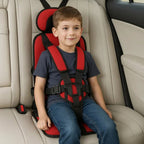 Silla de coche portátil con arnés de seguridad y elevador para niños