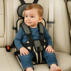 Silla de coche portátil con arnés de seguridad y elevador para niños