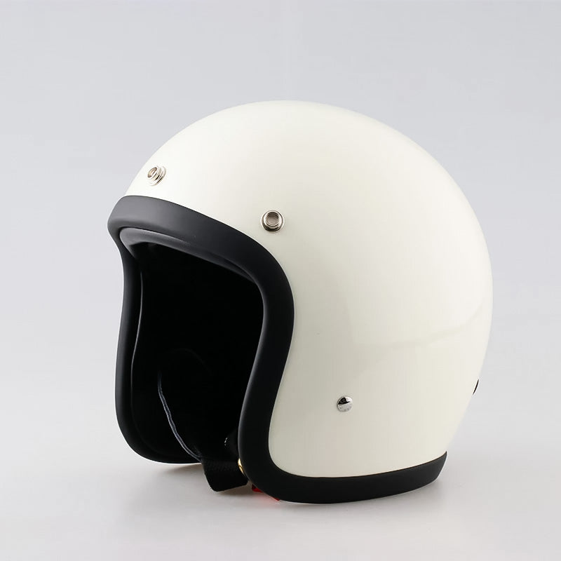 Casco de moto vintage de perfil bajo con certificación DOT y ECE