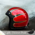 Casco de moto vintage de perfil bajo con certificación DOT y ECE