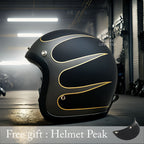 Casco de moto vintage de perfil bajo con certificación DOT y ECE