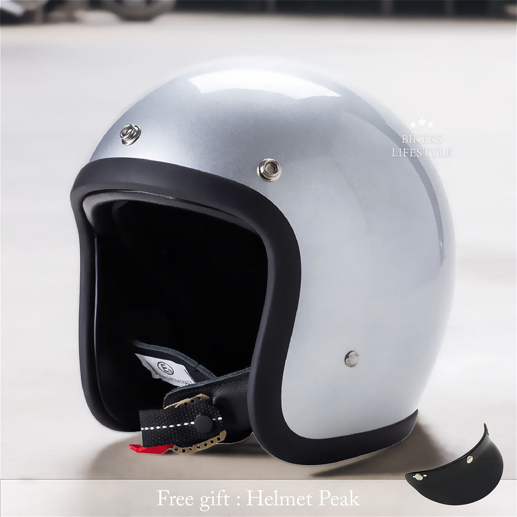 Casco de moto vintage de perfil bajo con certificación DOT y ECE