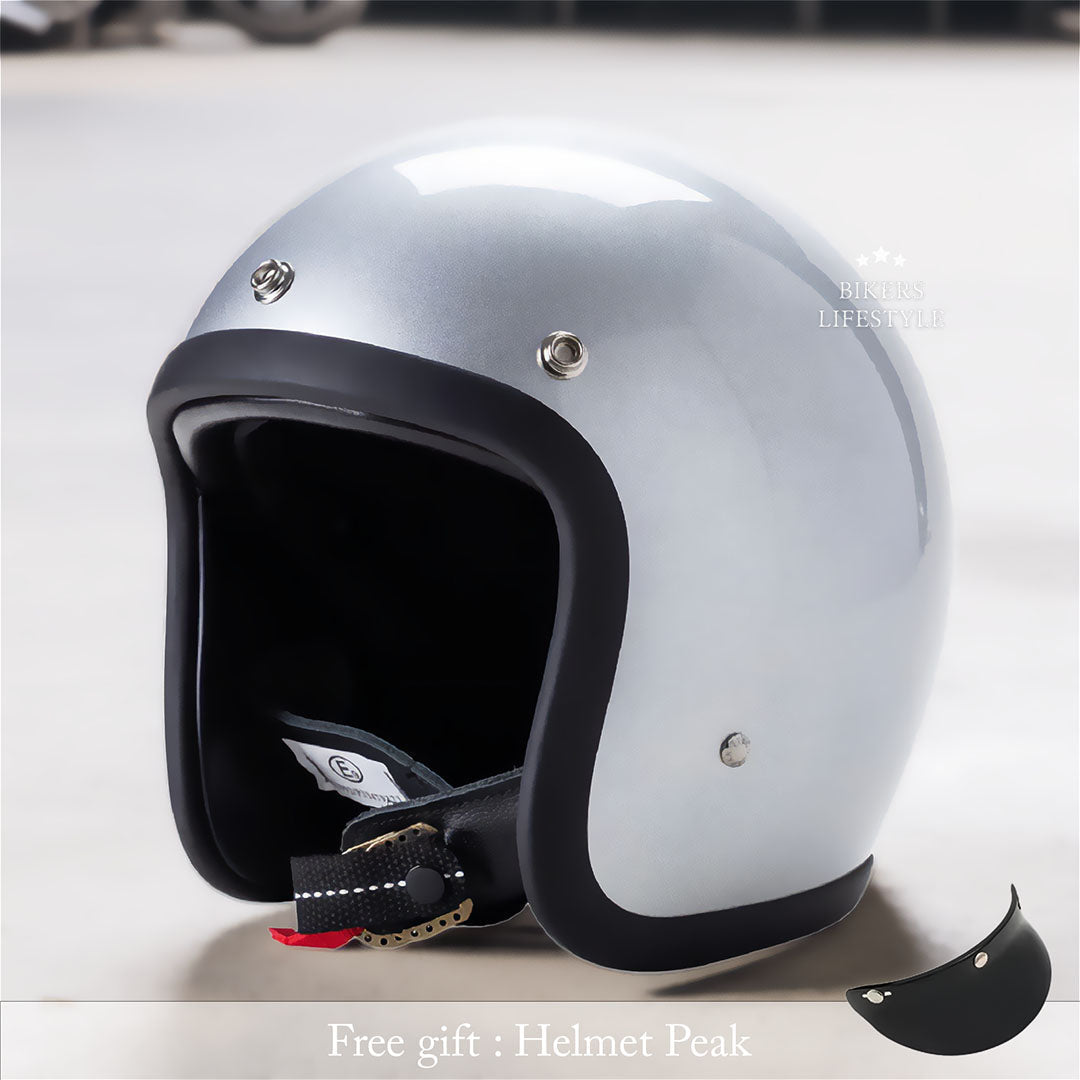 Casco de moto vintage de perfil bajo con certificación DOT y ECE