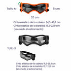 Casco para perro con gafas para protección ocular